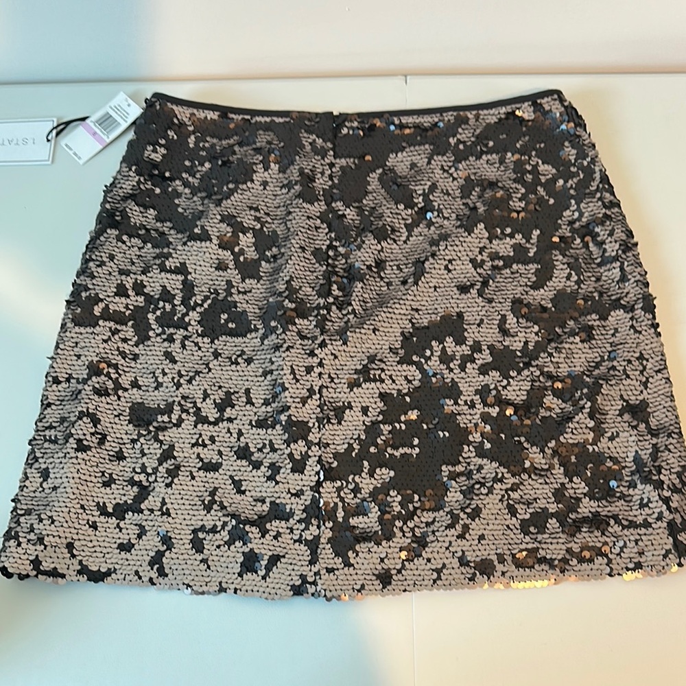 1. State Black and Silver Sequin Mini Skirt - Picture 6 of 7
